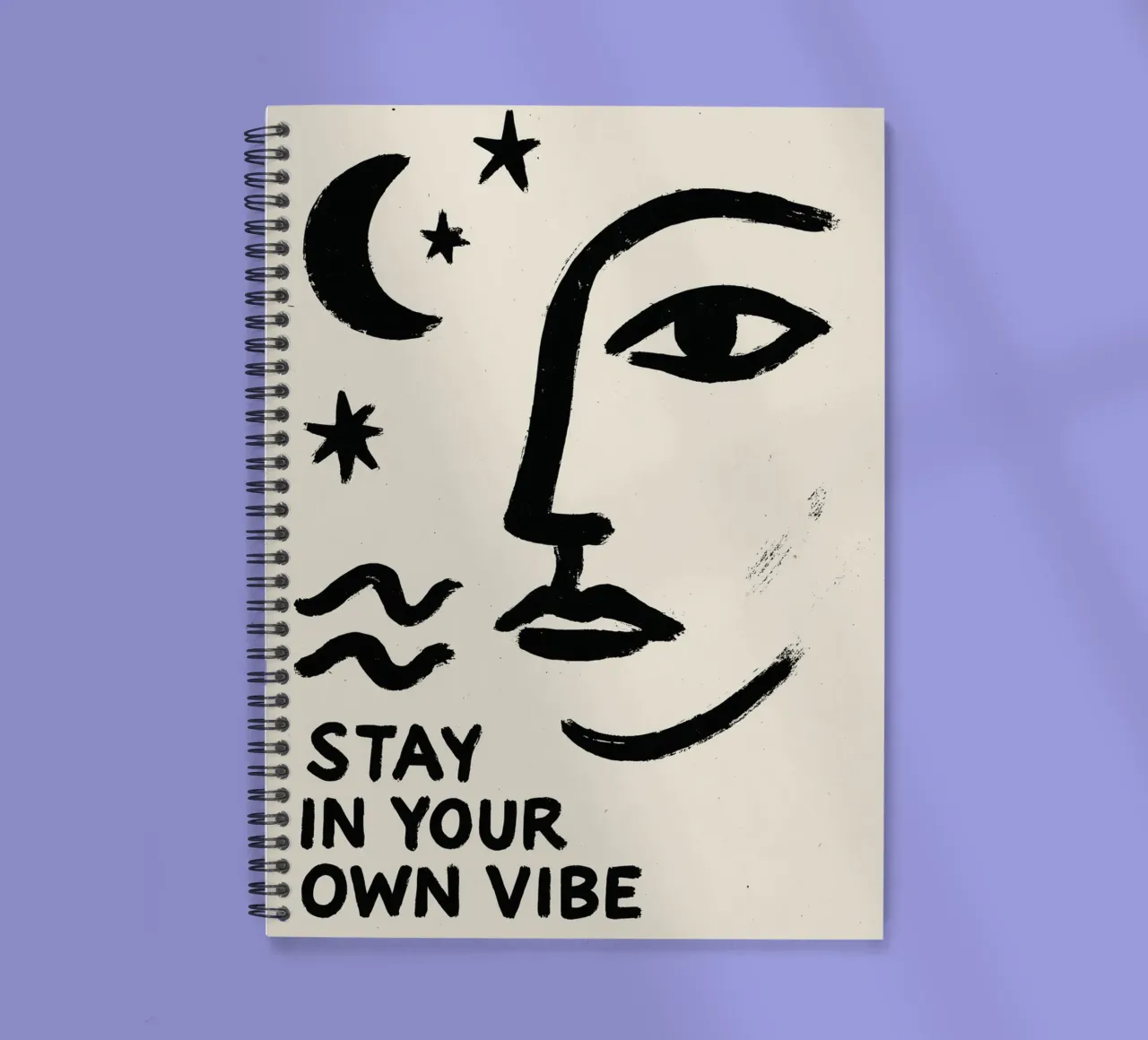 Stay In Your Own Vibe spiral notebook by treechild