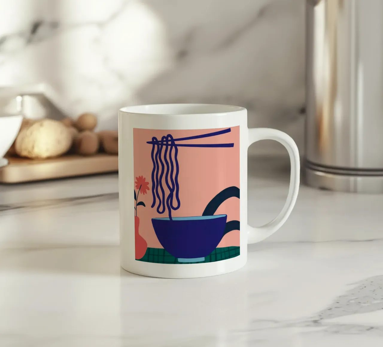 Ciotola di noodle Bloom tazza in ceramica da Muse Artworks