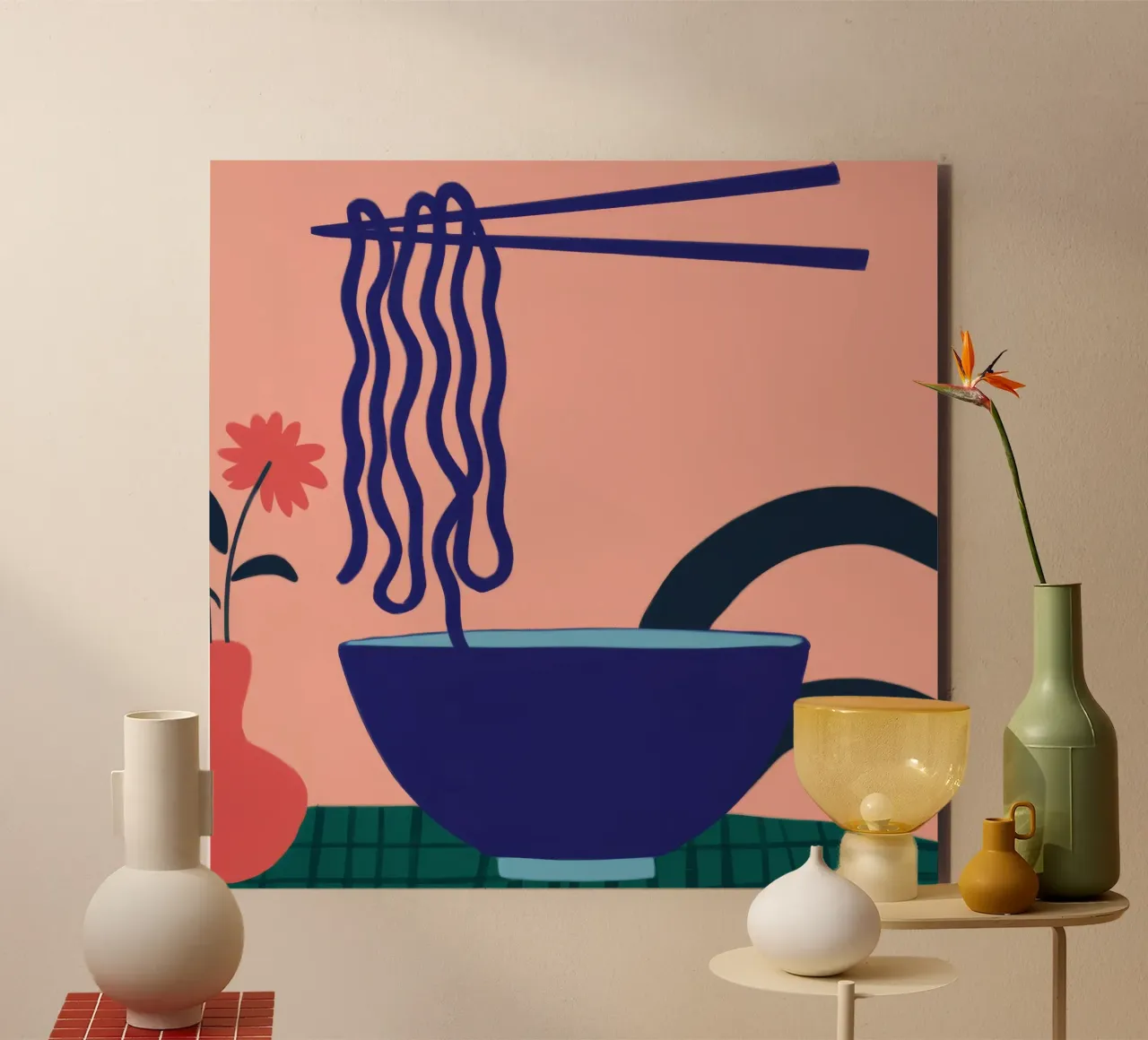 Ciotola di noodle Bloom alluminio dibond da Muse Artworks