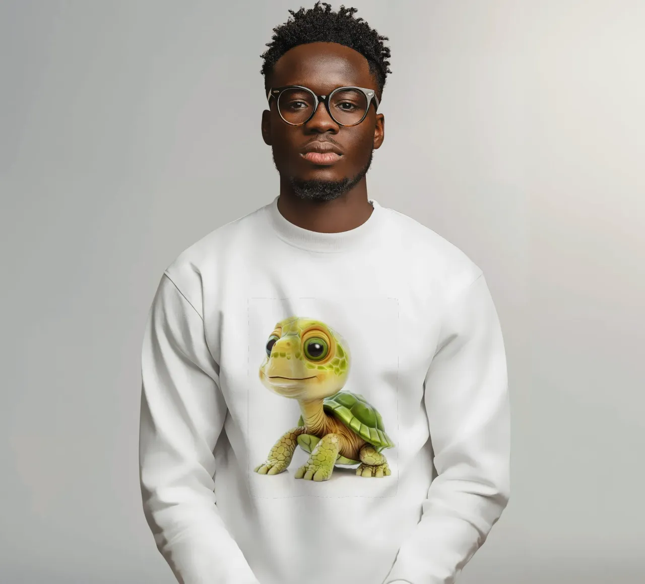 On the Move: A Charming Box Turtle in Nature sweatshirt by DesignDoodle