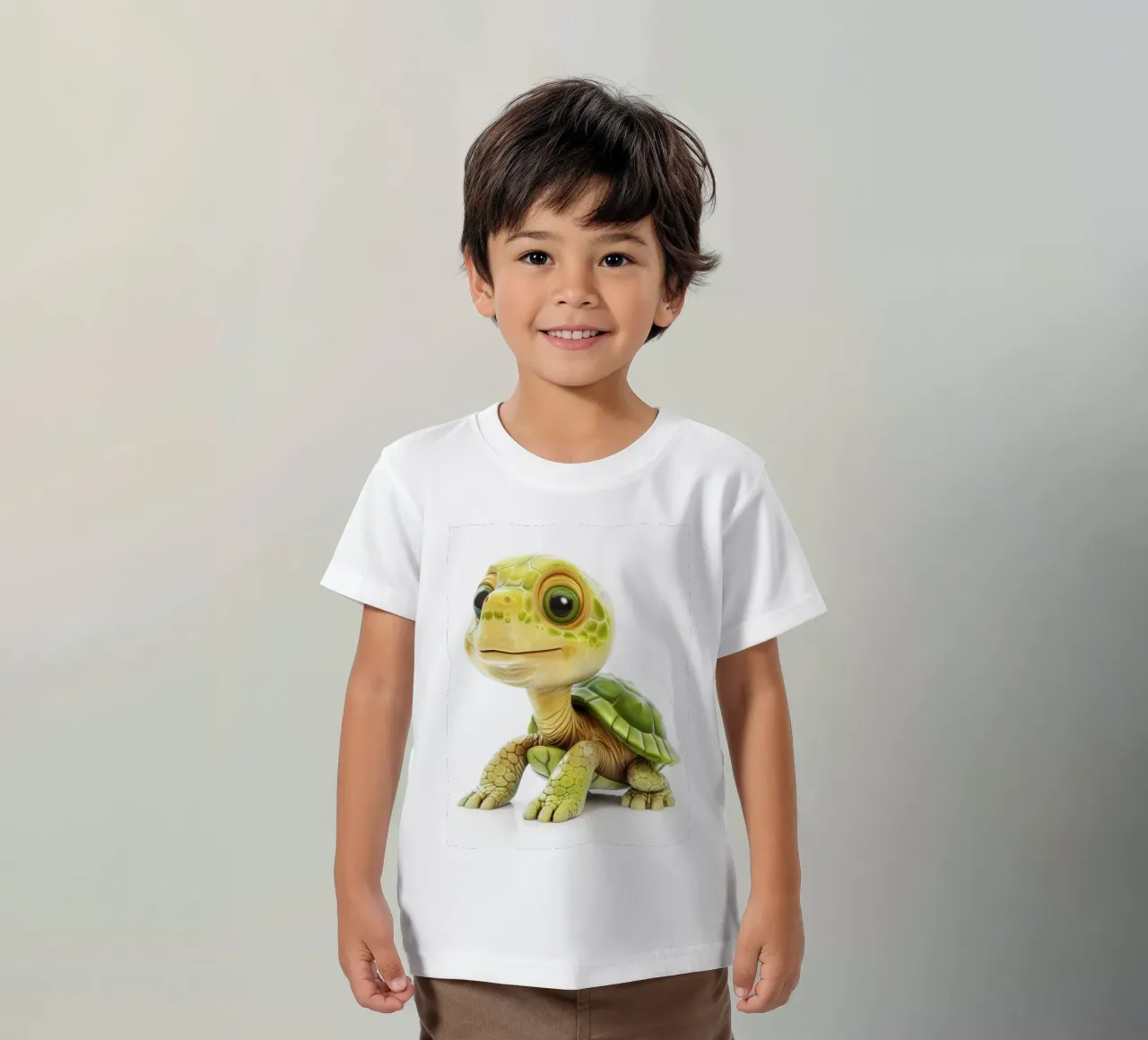 On the Move: A Charming Box Turtle in Nature kids t-shirt by DesignDoodle