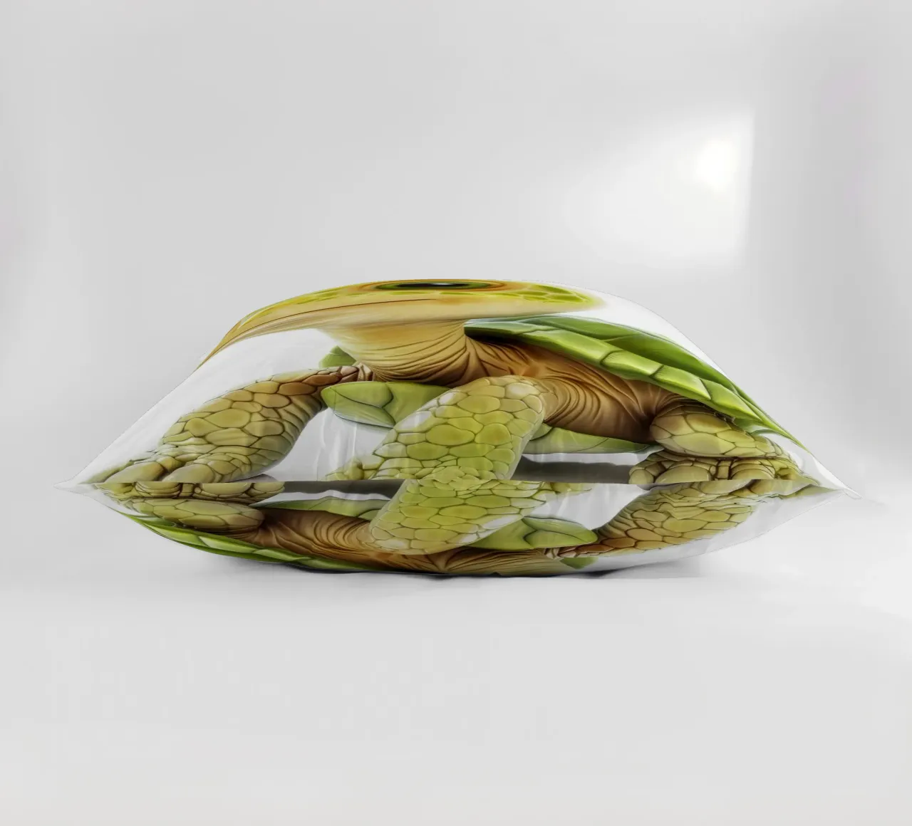 On the Move: A Charming Box Turtle in Nature decorative cushion by DesignDoodle