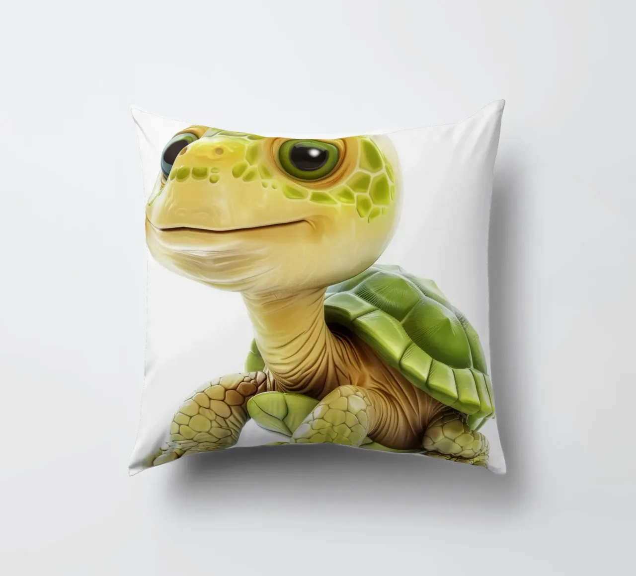 On the Move: A Charming Box Turtle in Nature decorative cushion by DesignDoodle