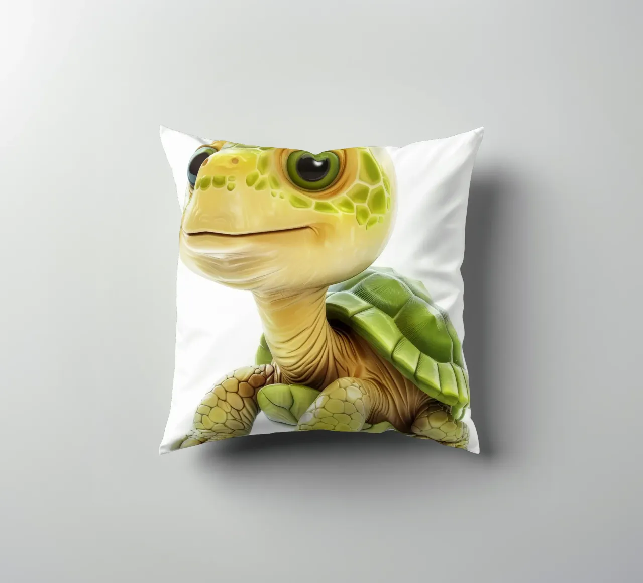 On the Move: A Charming Box Turtle in Nature decorative cushion by DesignDoodle