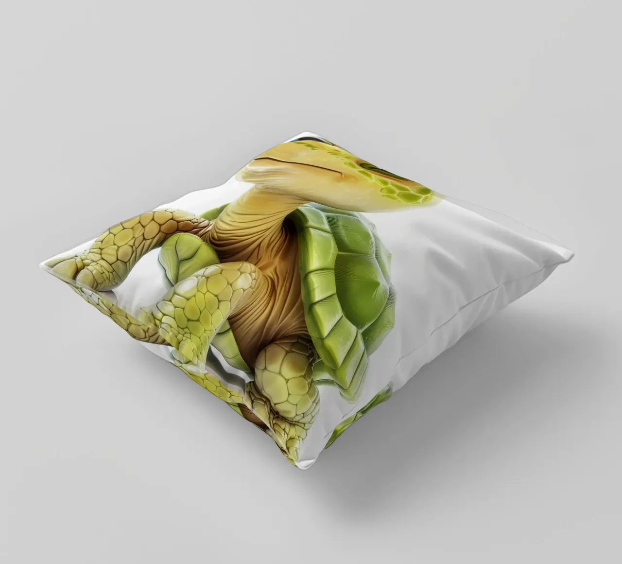 On the Move: A Charming Box Turtle in Nature decorative cushion by DesignDoodle
