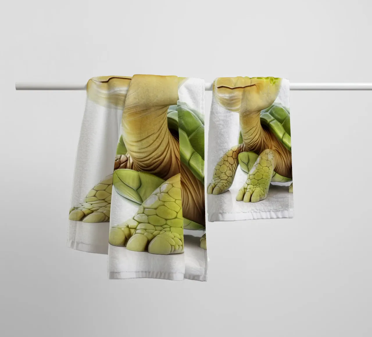 On the Move: A Charming Box Turtle in Nature towel by DesignDoodle