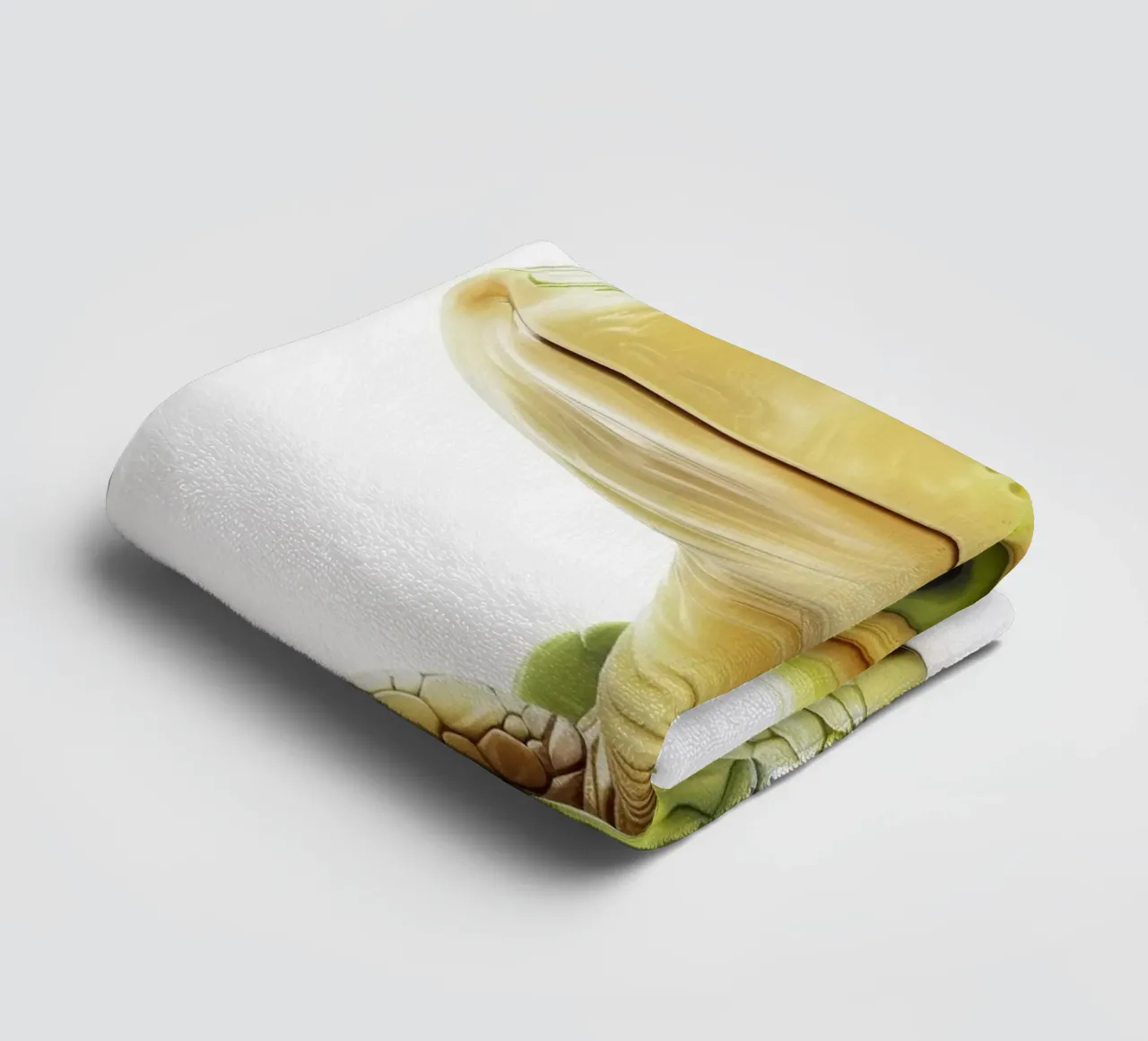 On the Move: A Charming Box Turtle in Nature towel by DesignDoodle