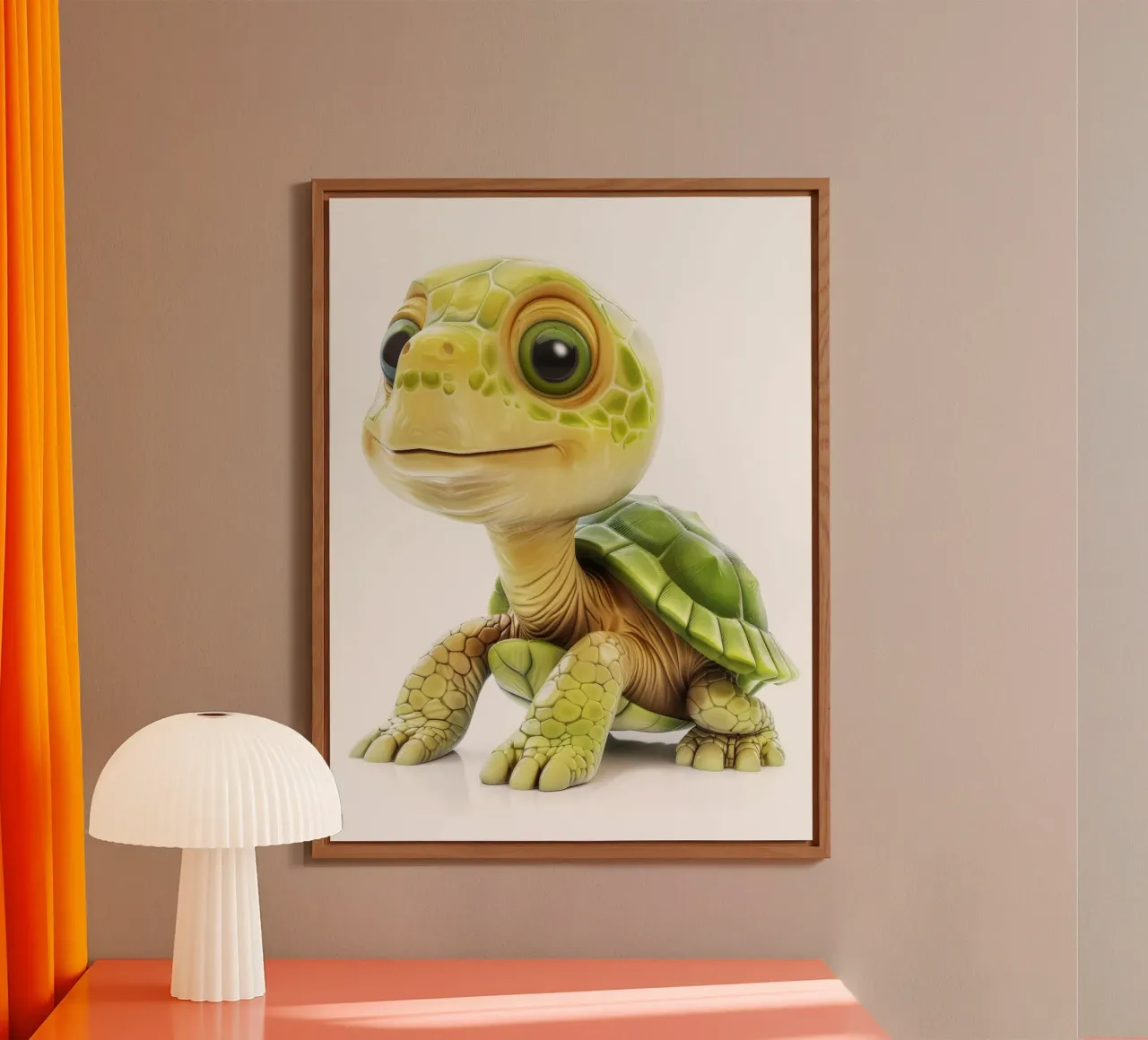 On the Move: A Charming Box Turtle in Nature alu-dibond by DesignDoodle