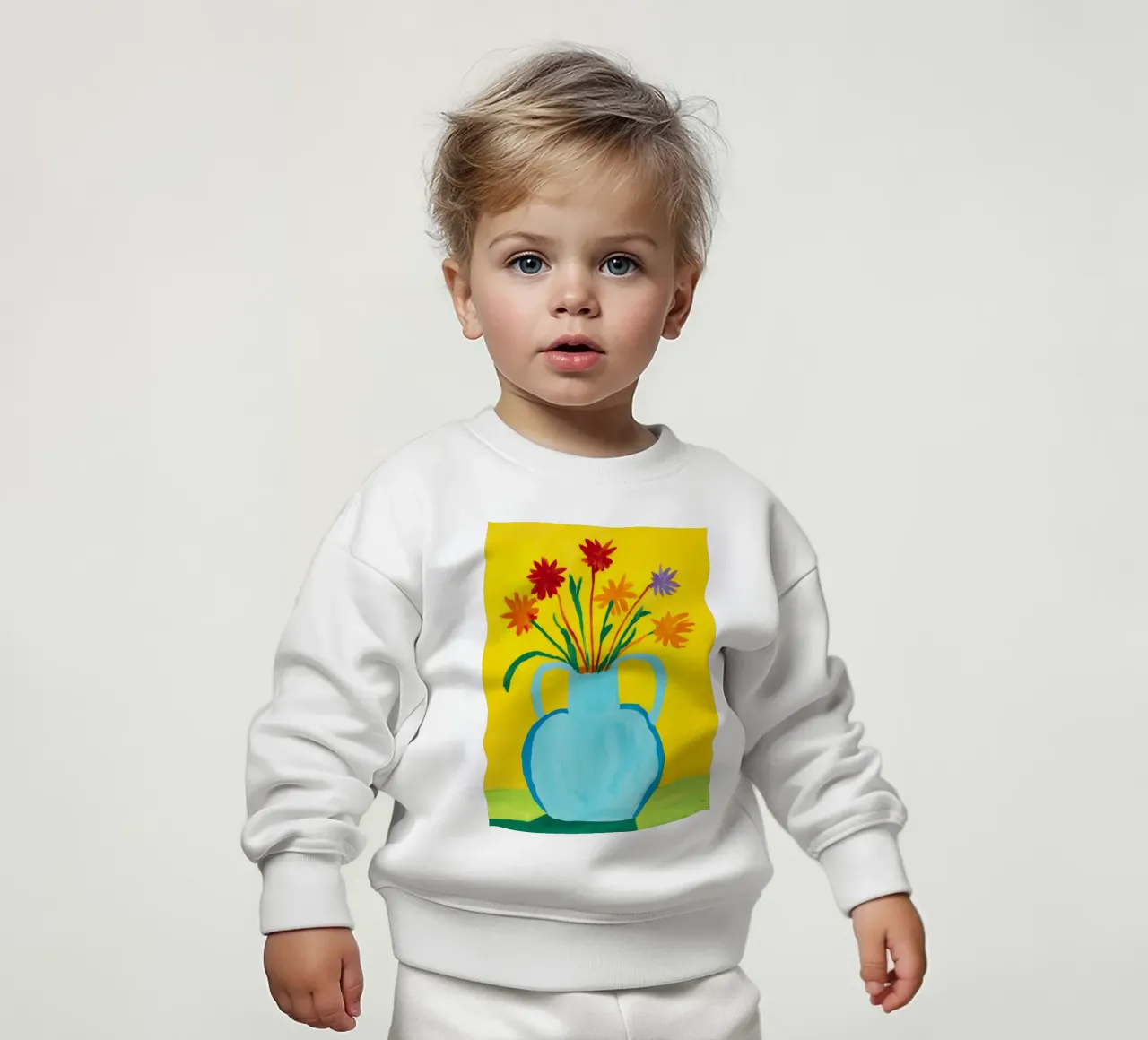 Gioia con manico giallo felpa neonato da Pan Denim