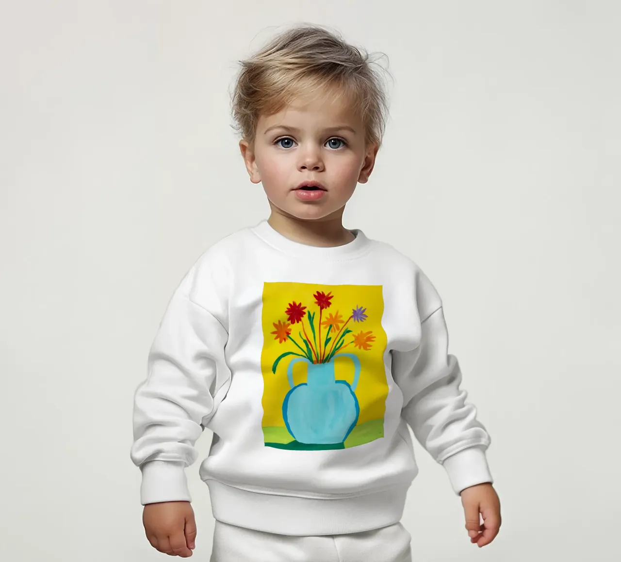 Gioia con manico giallo felpa neonato da Pan Denim