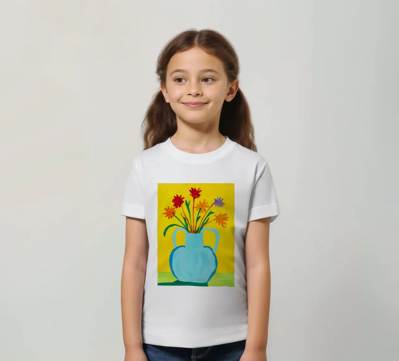 Gioia con manico giallo t-shirt bambini da Pan Denim