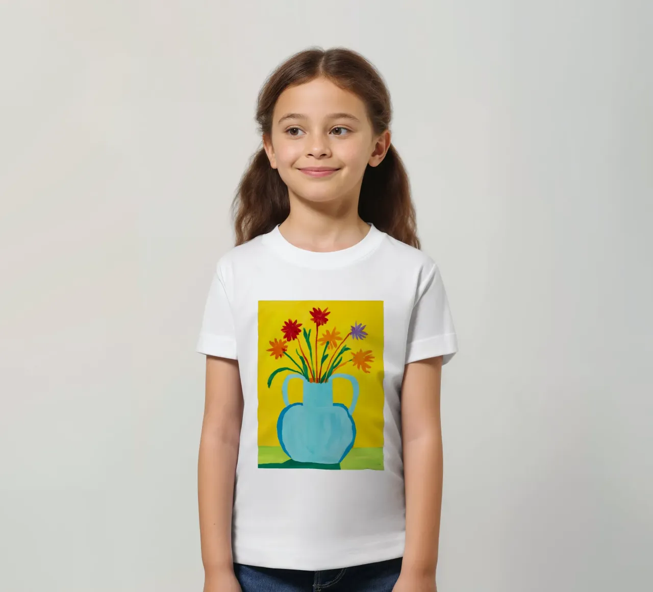 Gioia con manico giallo t-shirt bambini da Pan Denim