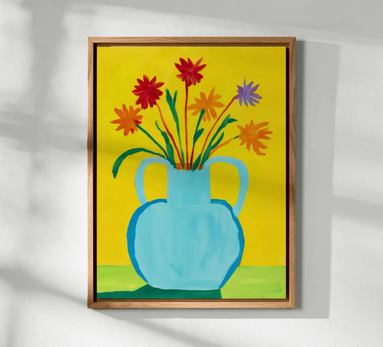 Gioia con manico giallo alluminio dibond da Pan Denim