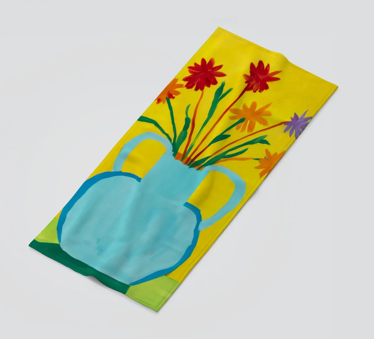 Gioia con manico giallo telo mare da Pan Denim
