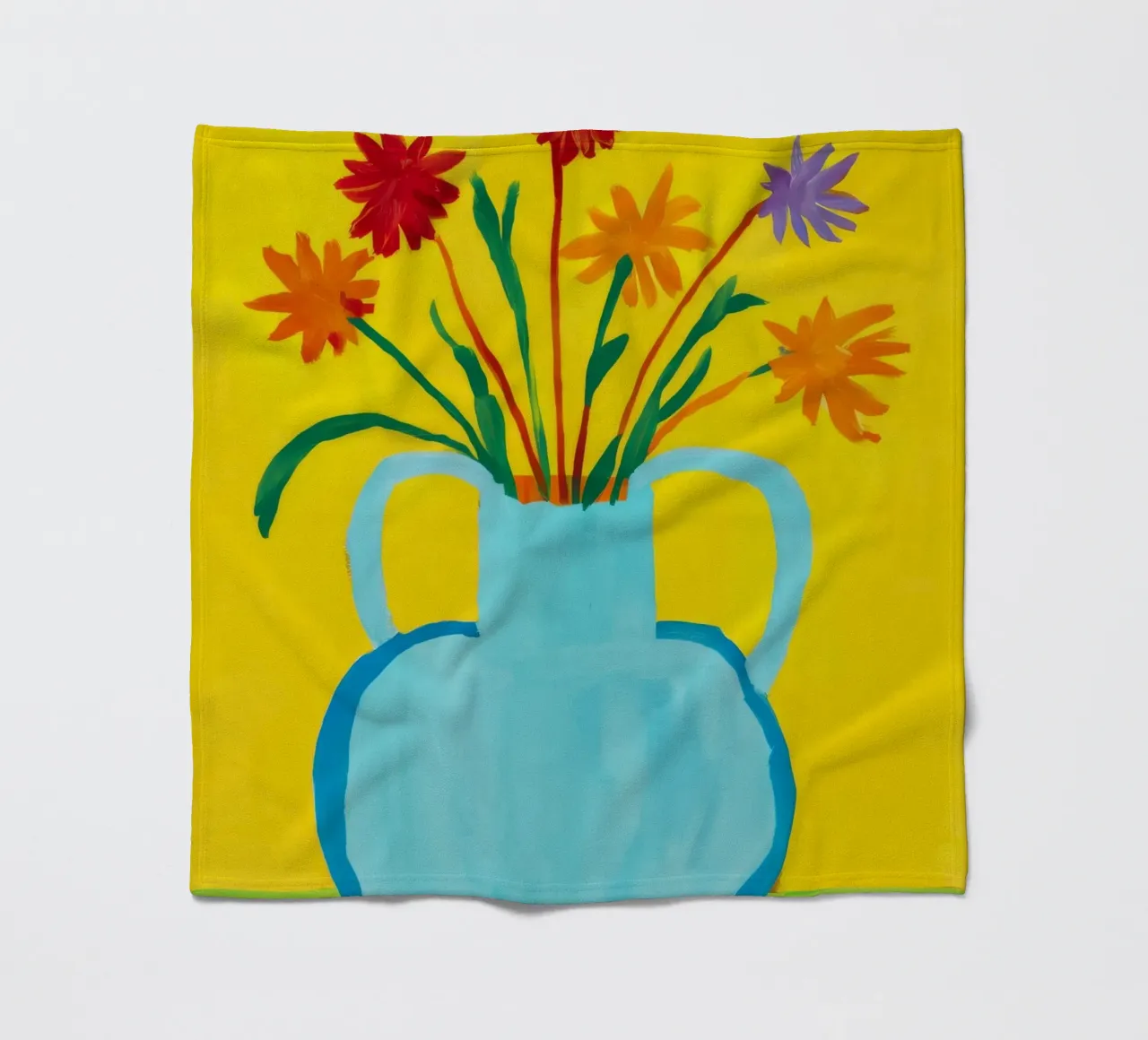 Gioia con manico giallo coperta in pile da Pan Denim