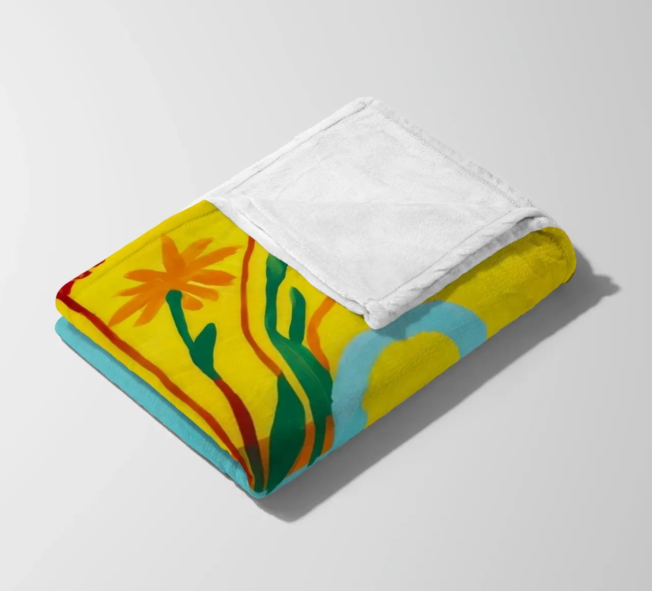 Gioia con manico giallo coperta in pile da Pan Denim