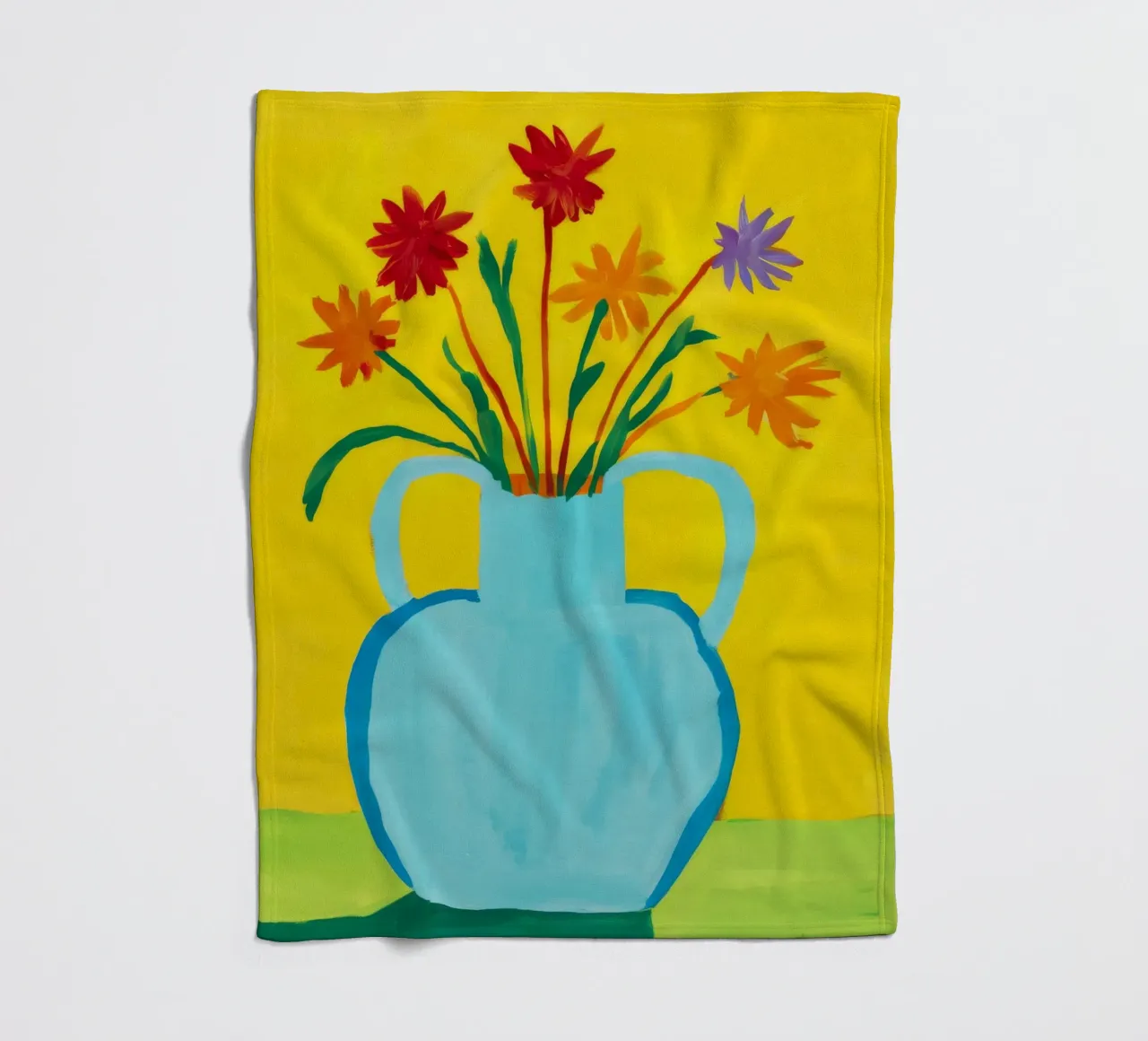 Gioia con manico giallo coperta in pile da Pan Denim