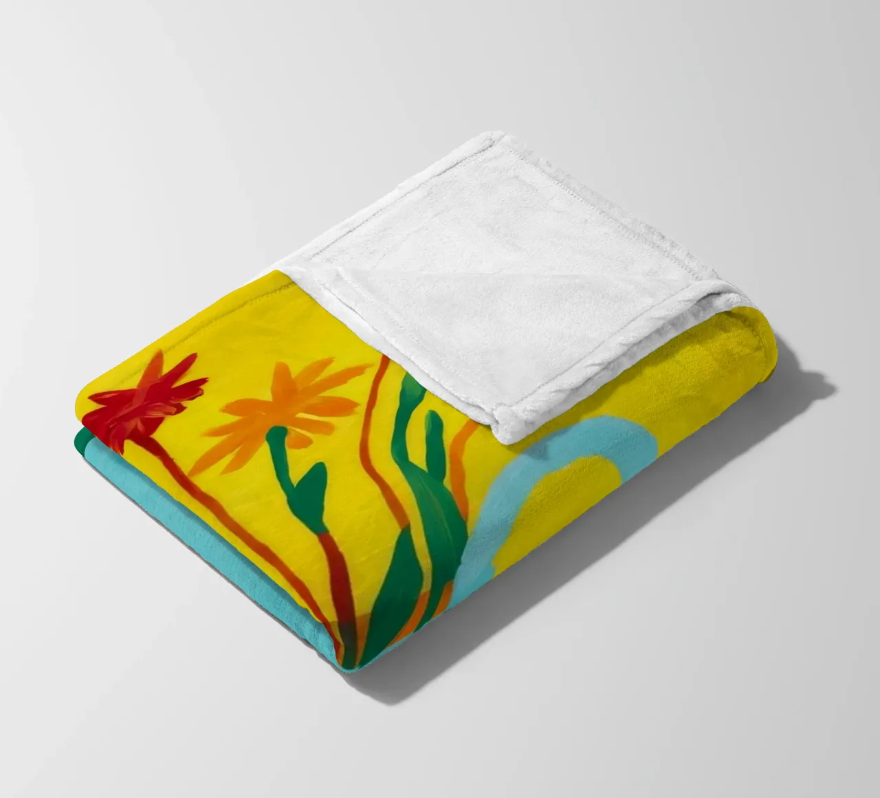 Gioia con manico giallo coperta in pile da Pan Denim