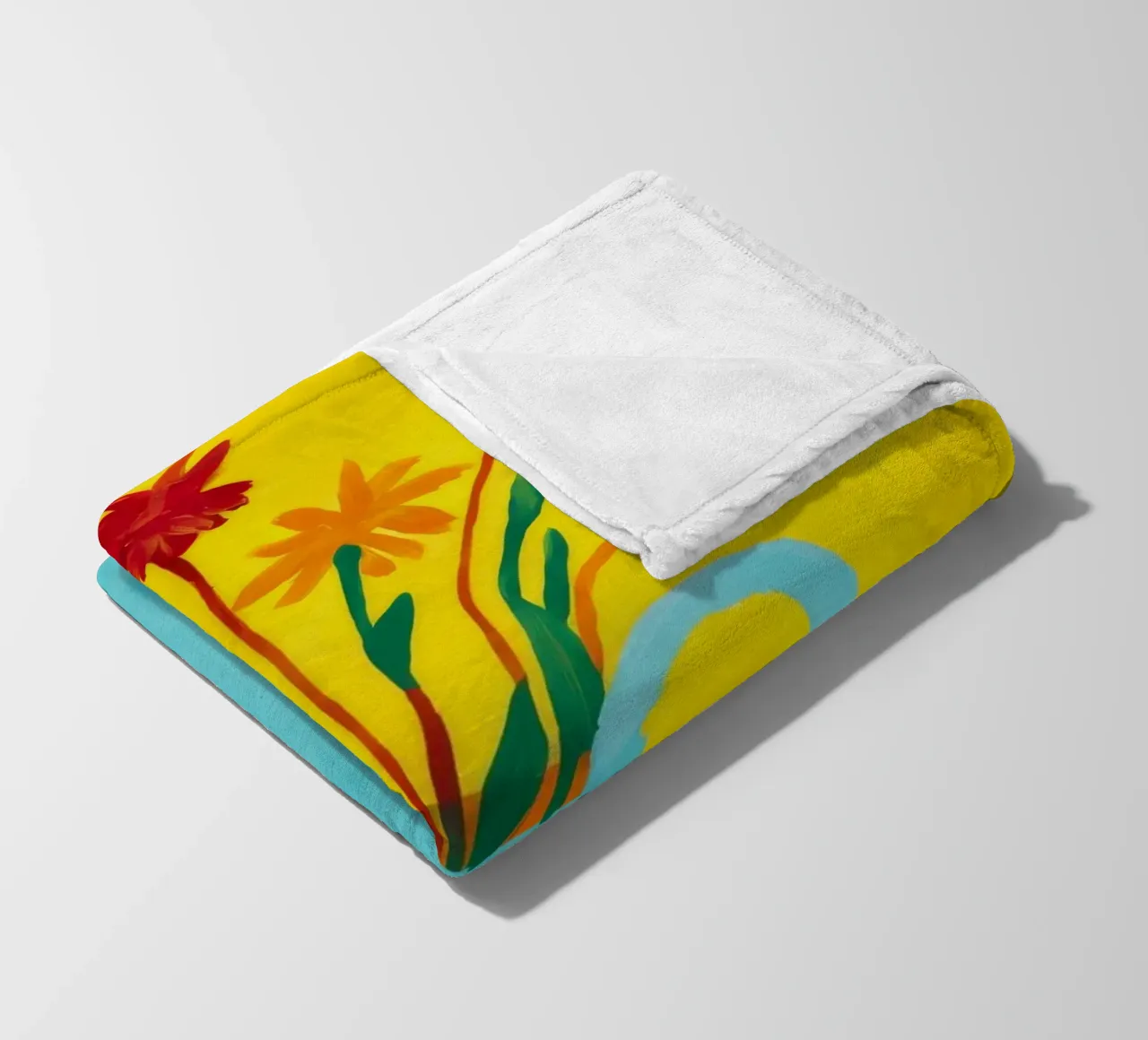 Gioia con manico giallo coperta in pile da Pan Denim