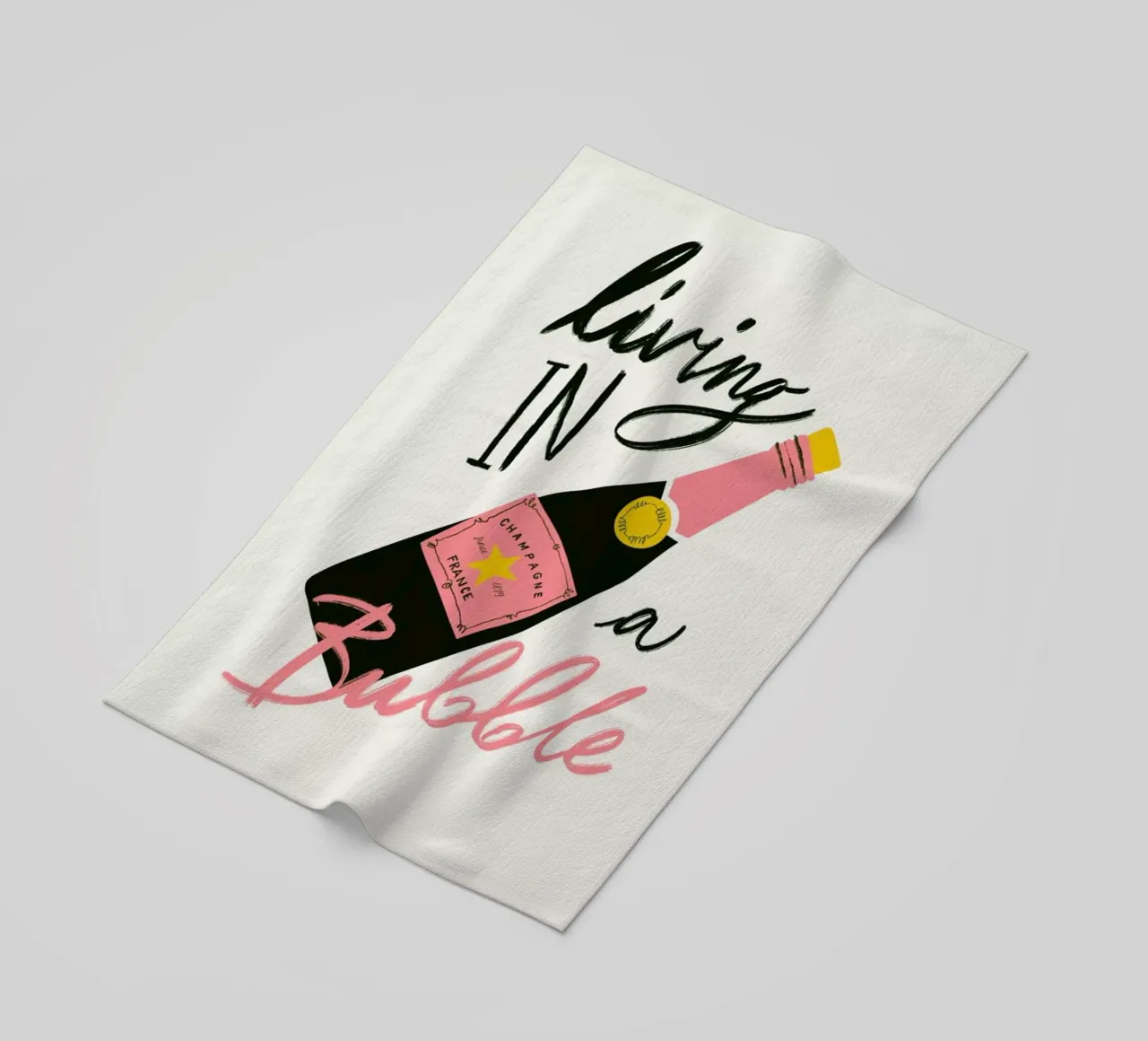 Living In a Bubble beach towel by Pure