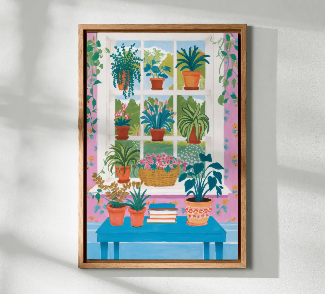 Window Box Garden canvas with Floater frame by FadeAura