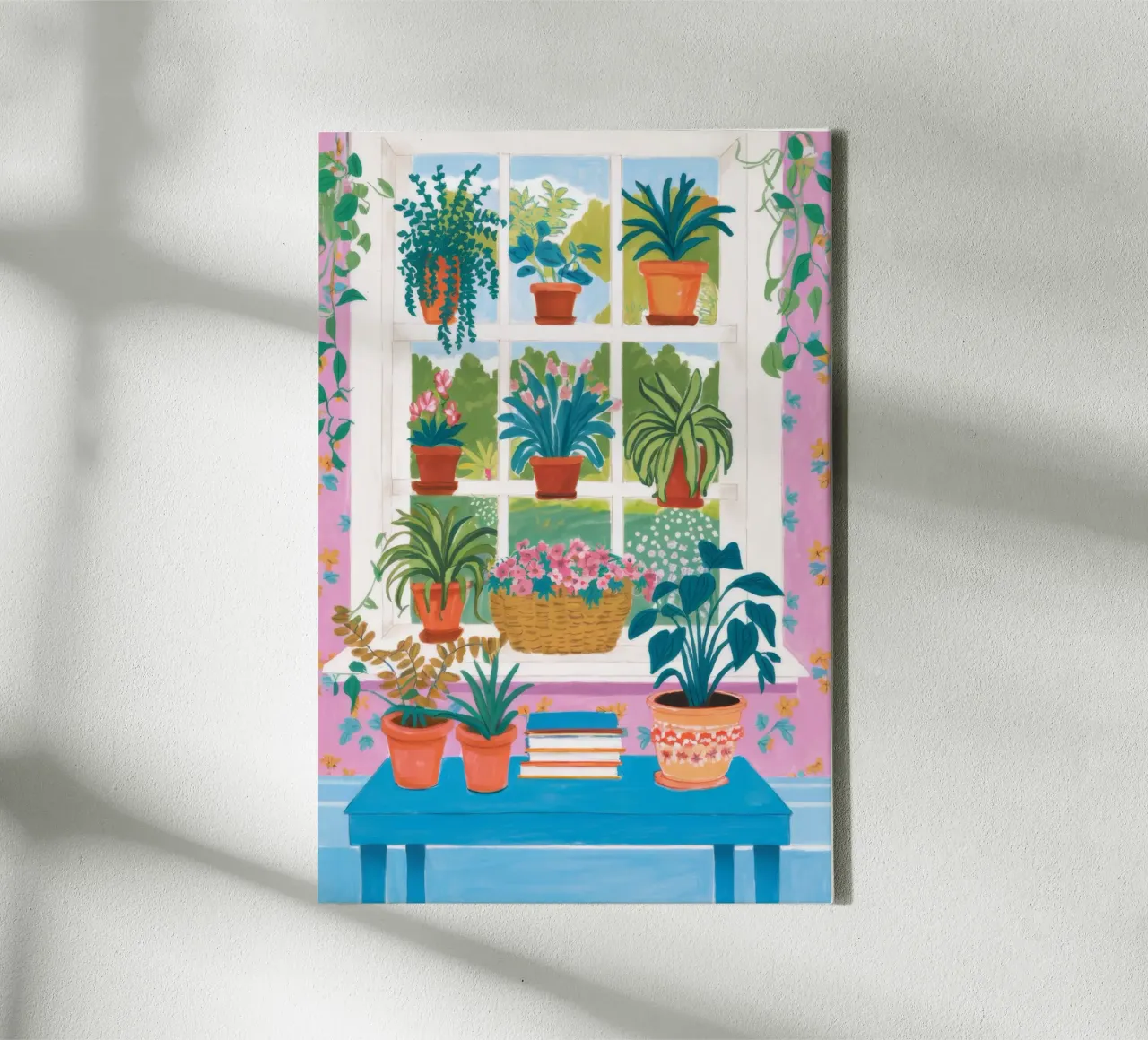 Window Box Garden canvas with Floater frame by FadeAura
