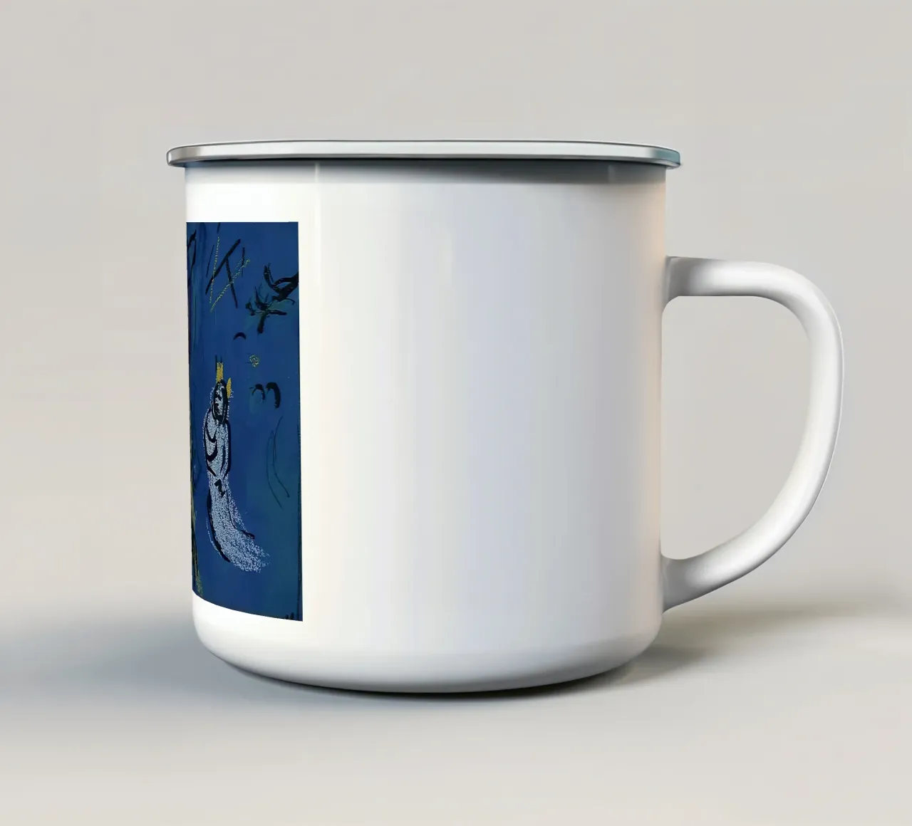 Marzo Chagall Mosè con il roveto ardente tazza in smalto da MC Exhebition