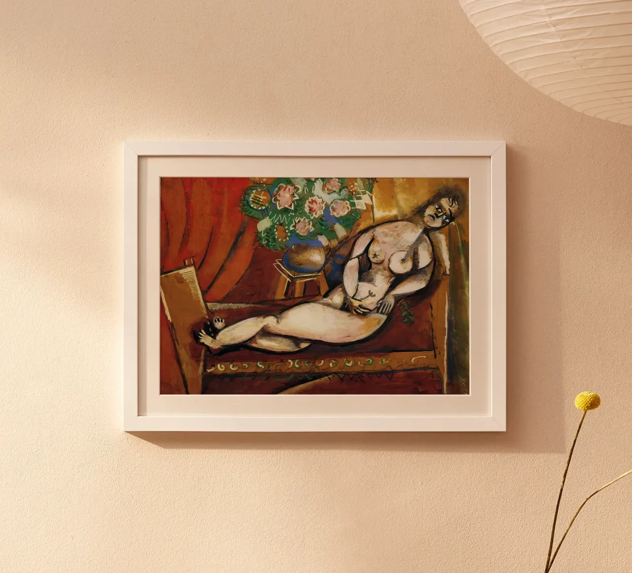 Marzo Chagall Nudo reclinato poster con telaio in plastica da MC Exhebition