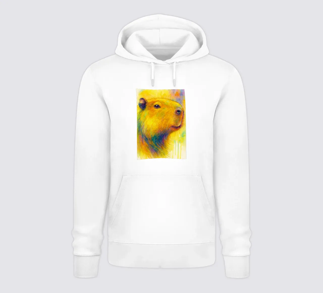 capibara pittura colorata felpa con cappuccio da toegoe