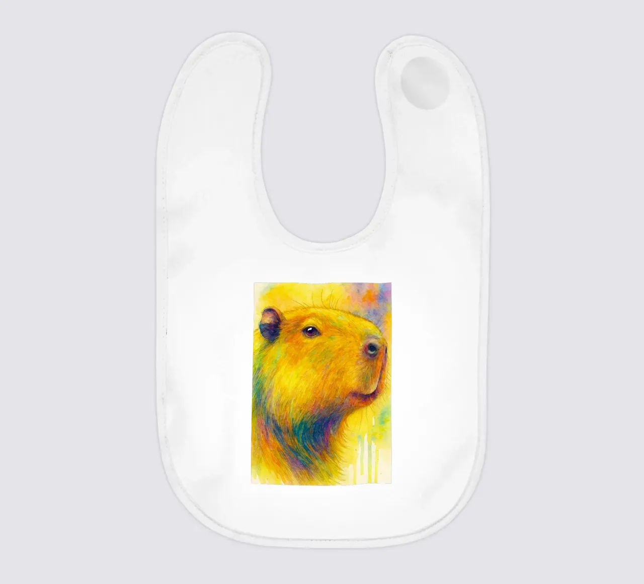 capybara colorfull painting baby bib by toegoe