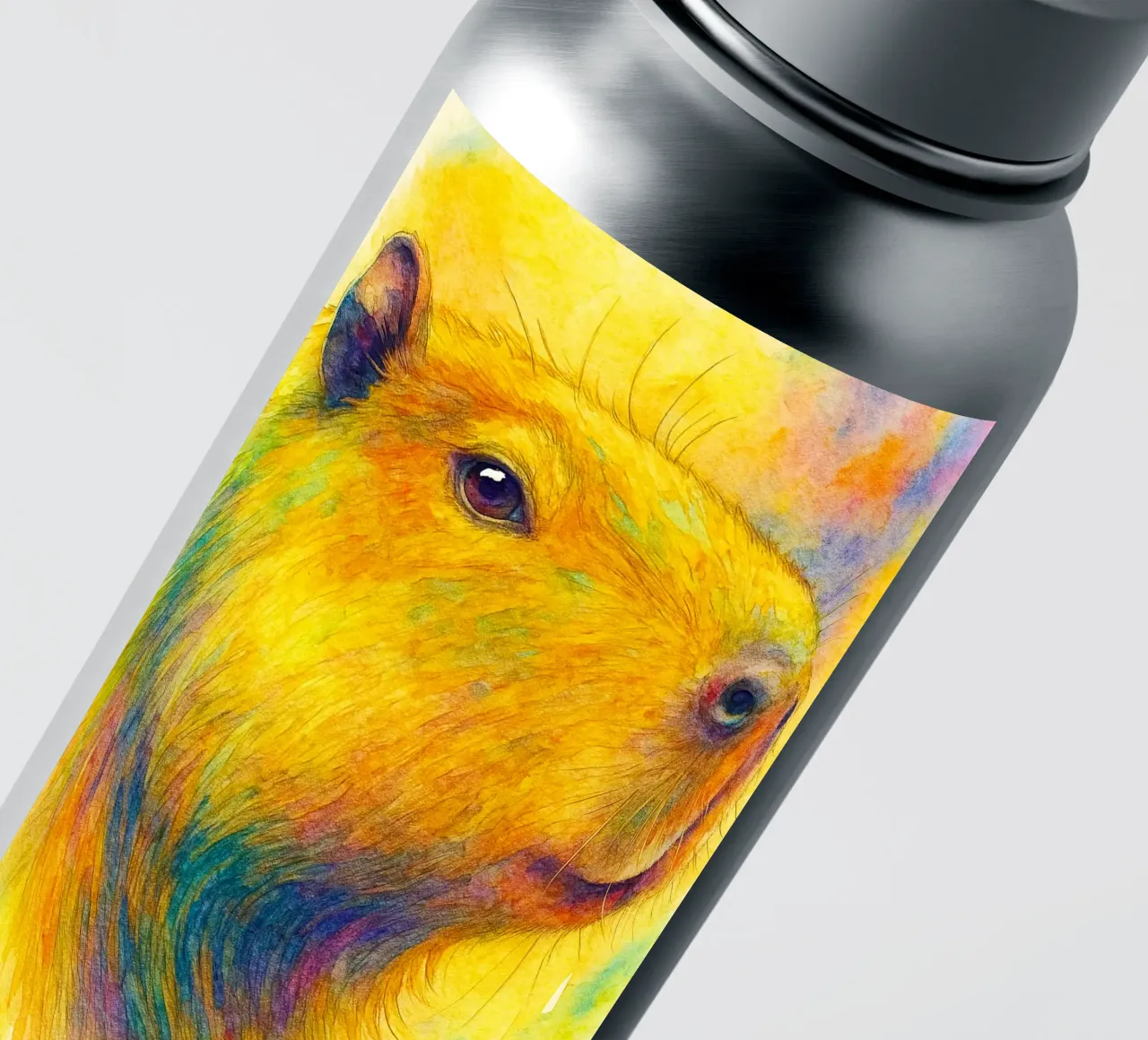 capybara colorfull painting sticker by toegoe