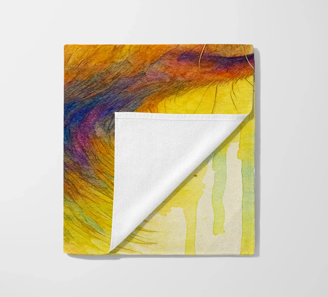 capybara colorfull painting beach towel by toegoe