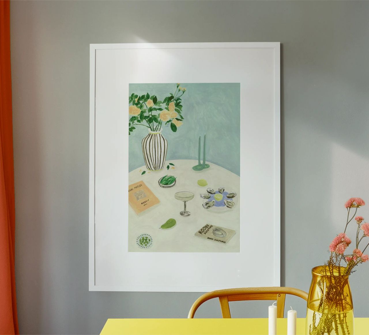 Oysters And Art Books Poster von Isabelle Vandeplassche