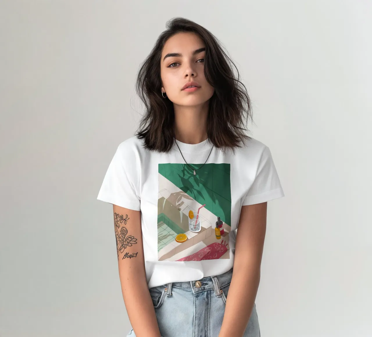 Sunbathing Shadow Play t-shirt by Muse Artworks