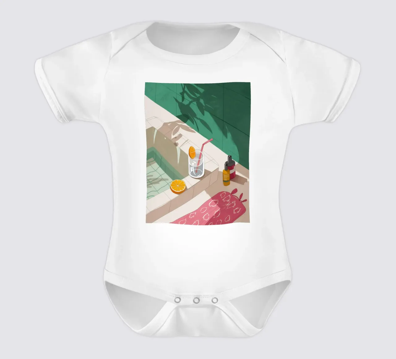 Prendere il sole Gioco di ombre body neonato maniche corte da Muse Artworks