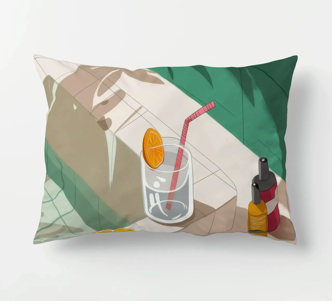 Prendere il sole Gioco di ombre cuscino da Muse Artworks