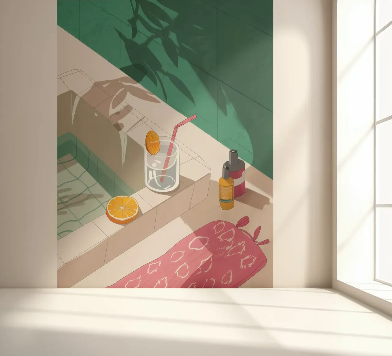 Sunbathing Shadow Play photo wallpaper by Muse Artworks