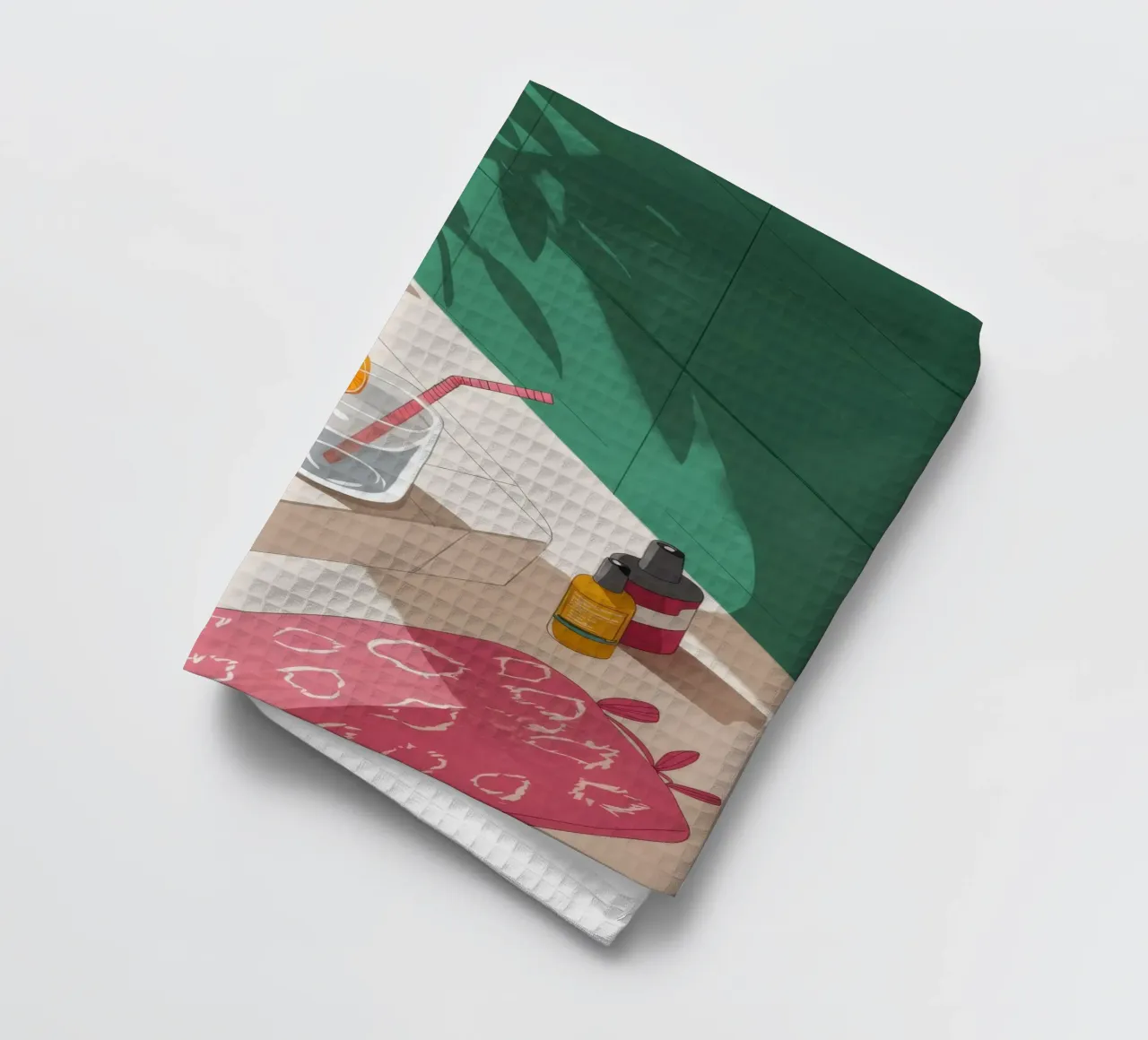 Prendere il sole Gioco di ombre canovaccio da cucina da Muse Artworks