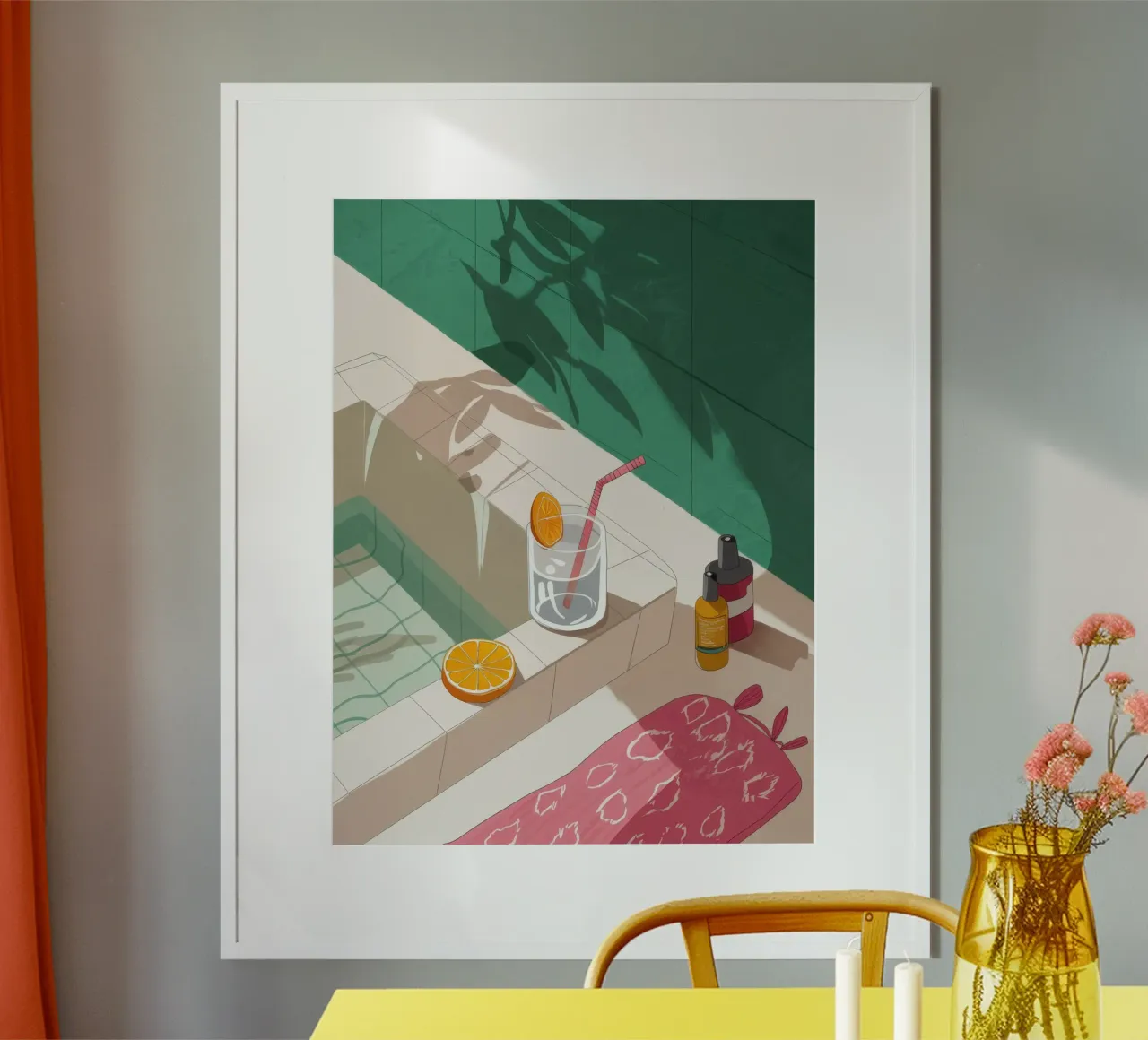 Sunbathing Shadow Play poster by Muse Artworks