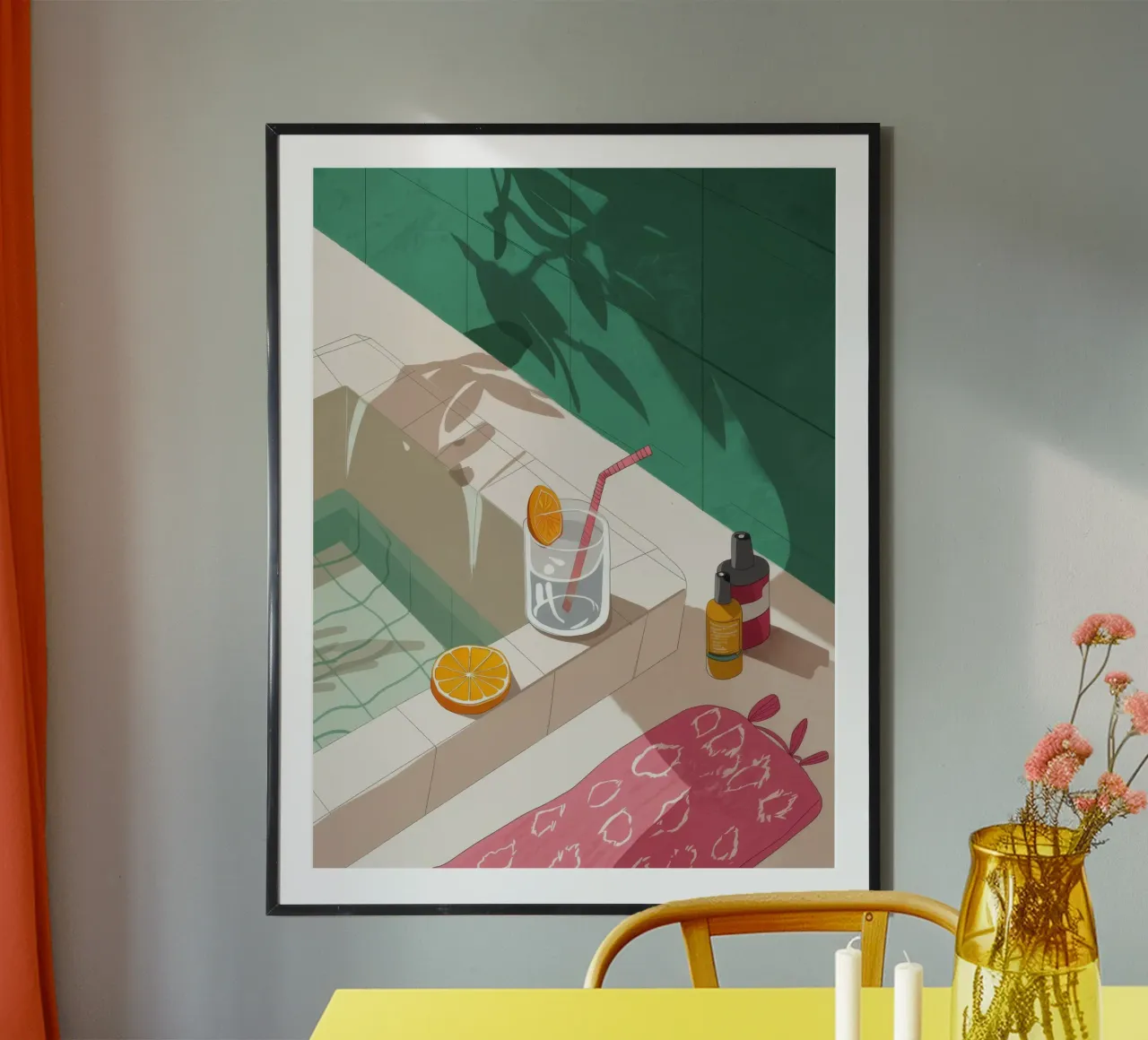 Sunbathing Shadow Play poster by Muse Artworks