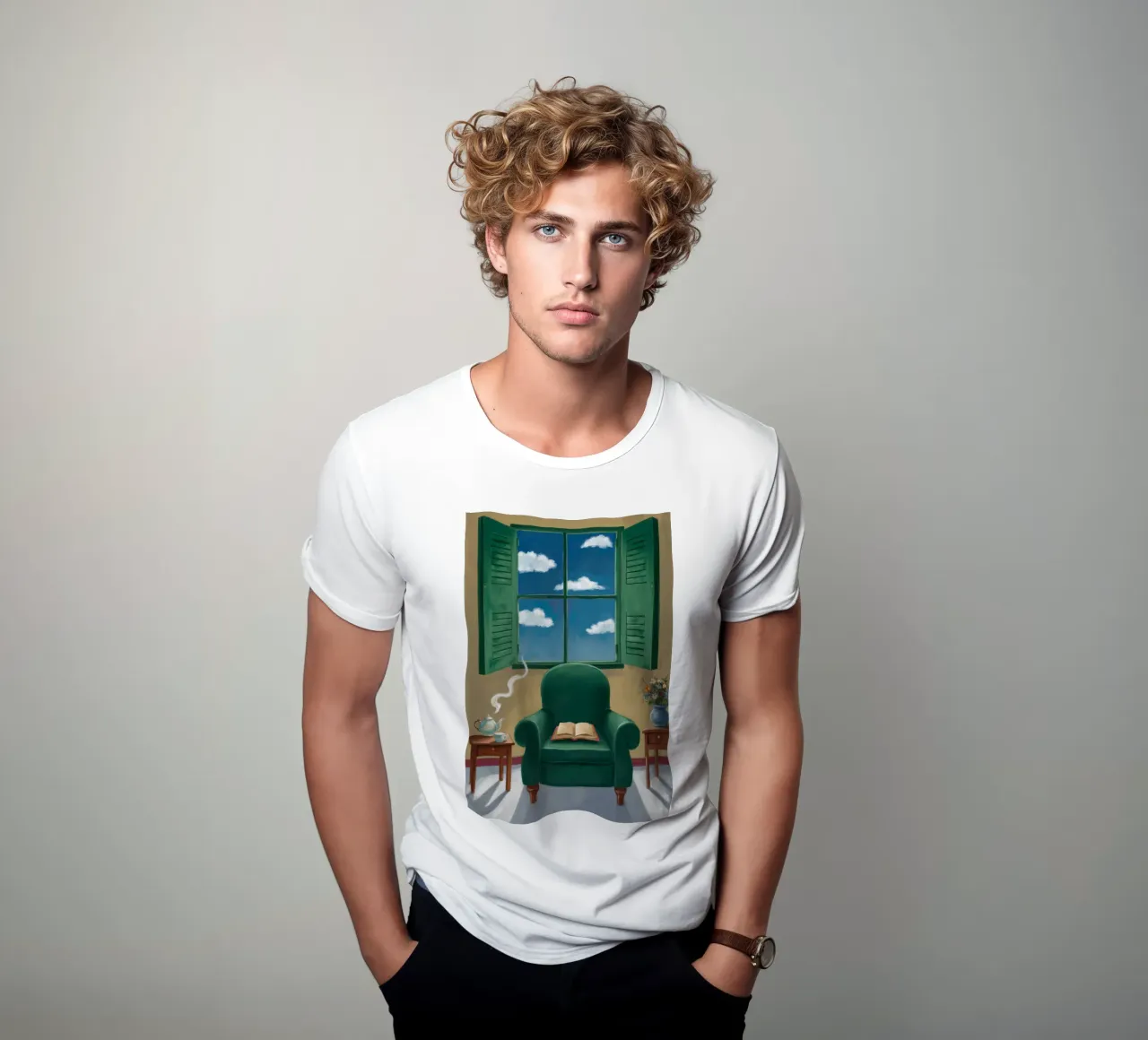 Green Armchair Respite t-shirt by FadeAura