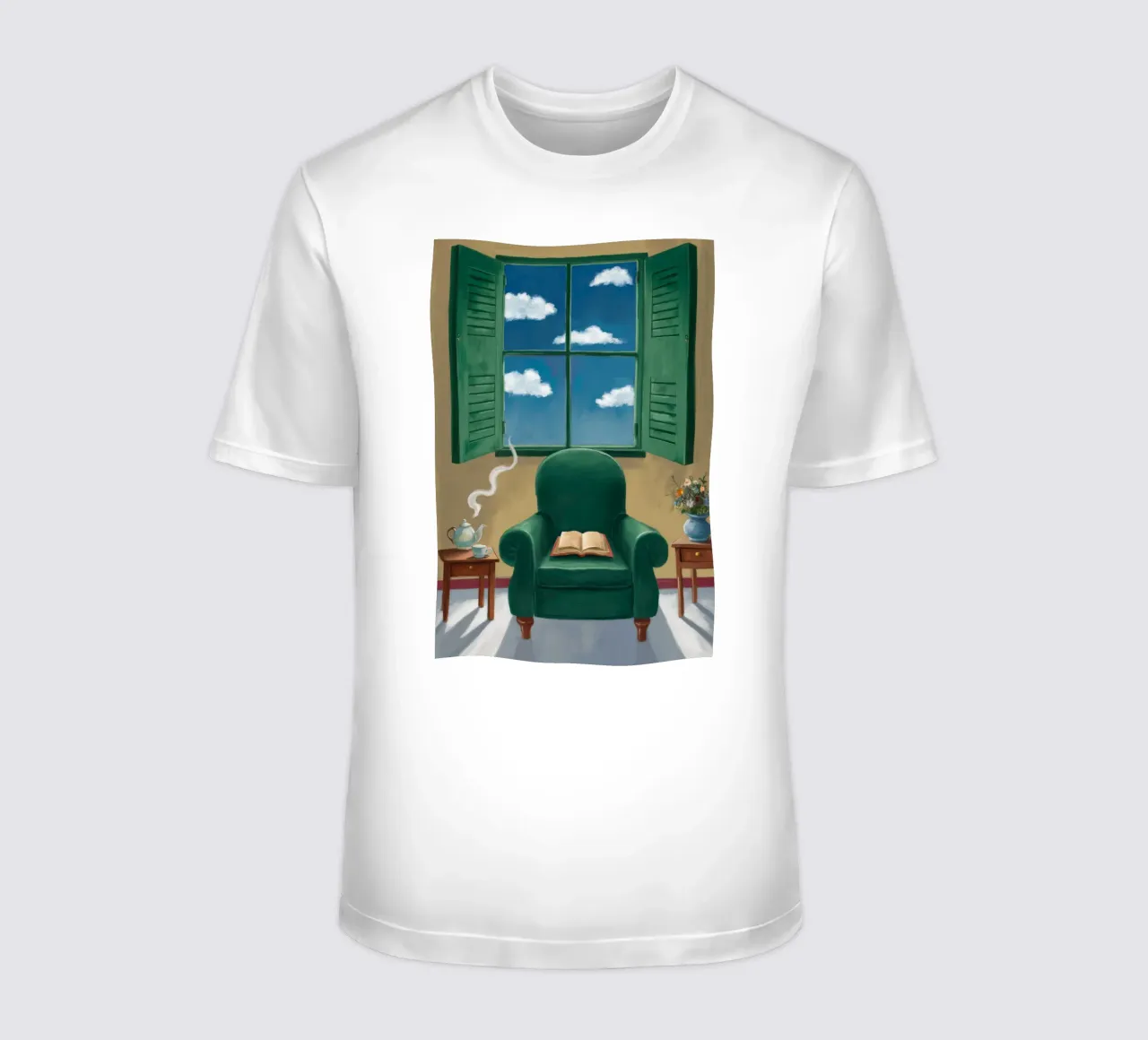 Green Armchair Respite t-shirt by FadeAura
