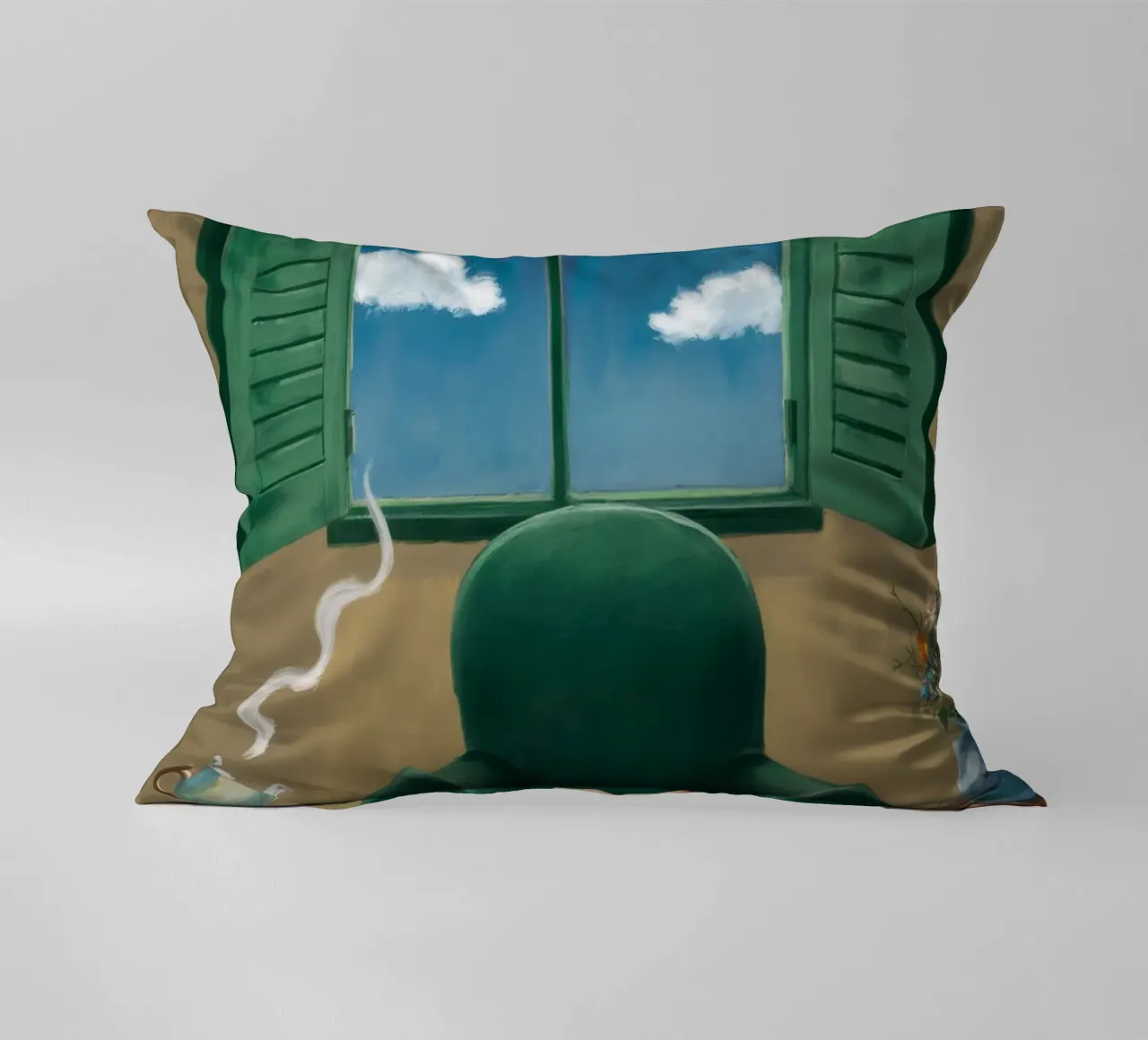 Green Armchair Respite decorative cushion by FadeAura