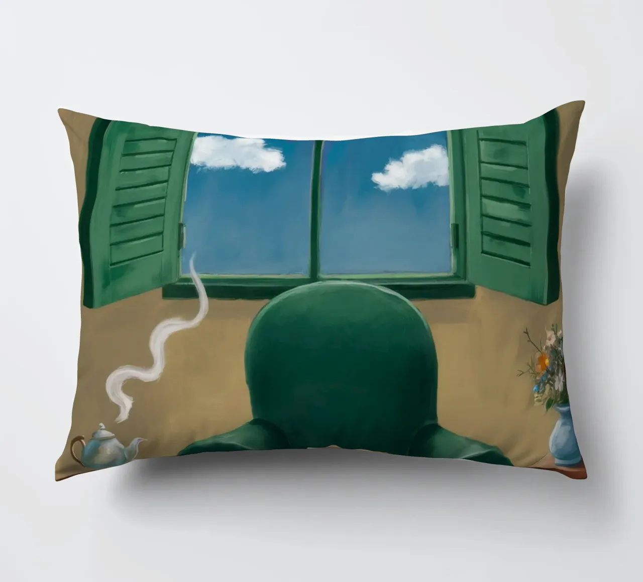 Green Armchair Respite decorative cushion by FadeAura