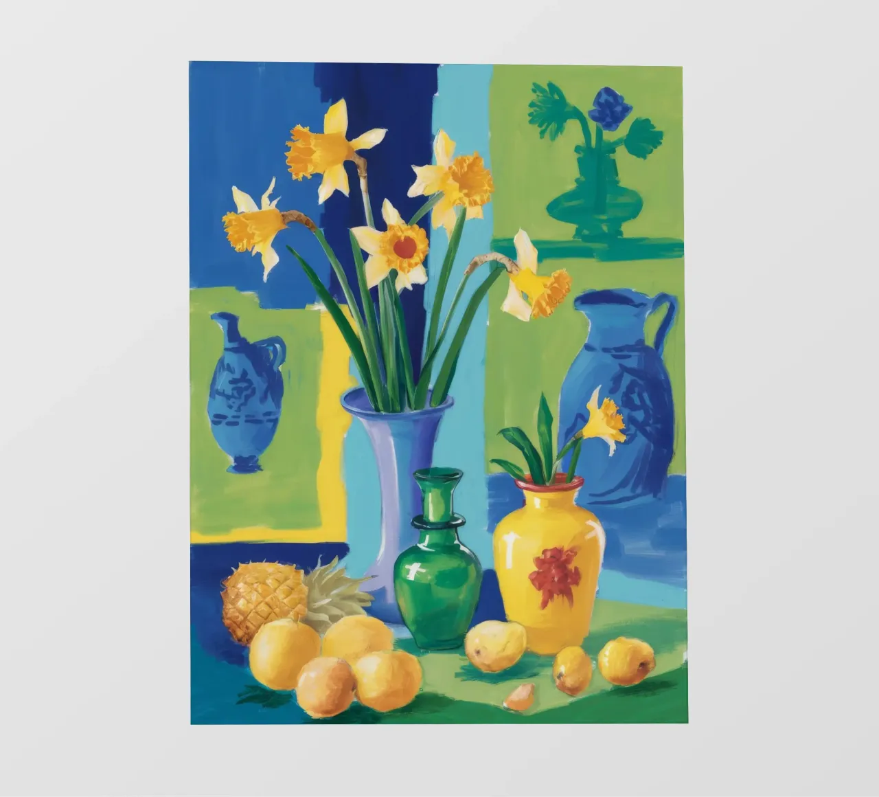 Narcisi al limone telo in pvc da Pan Denim