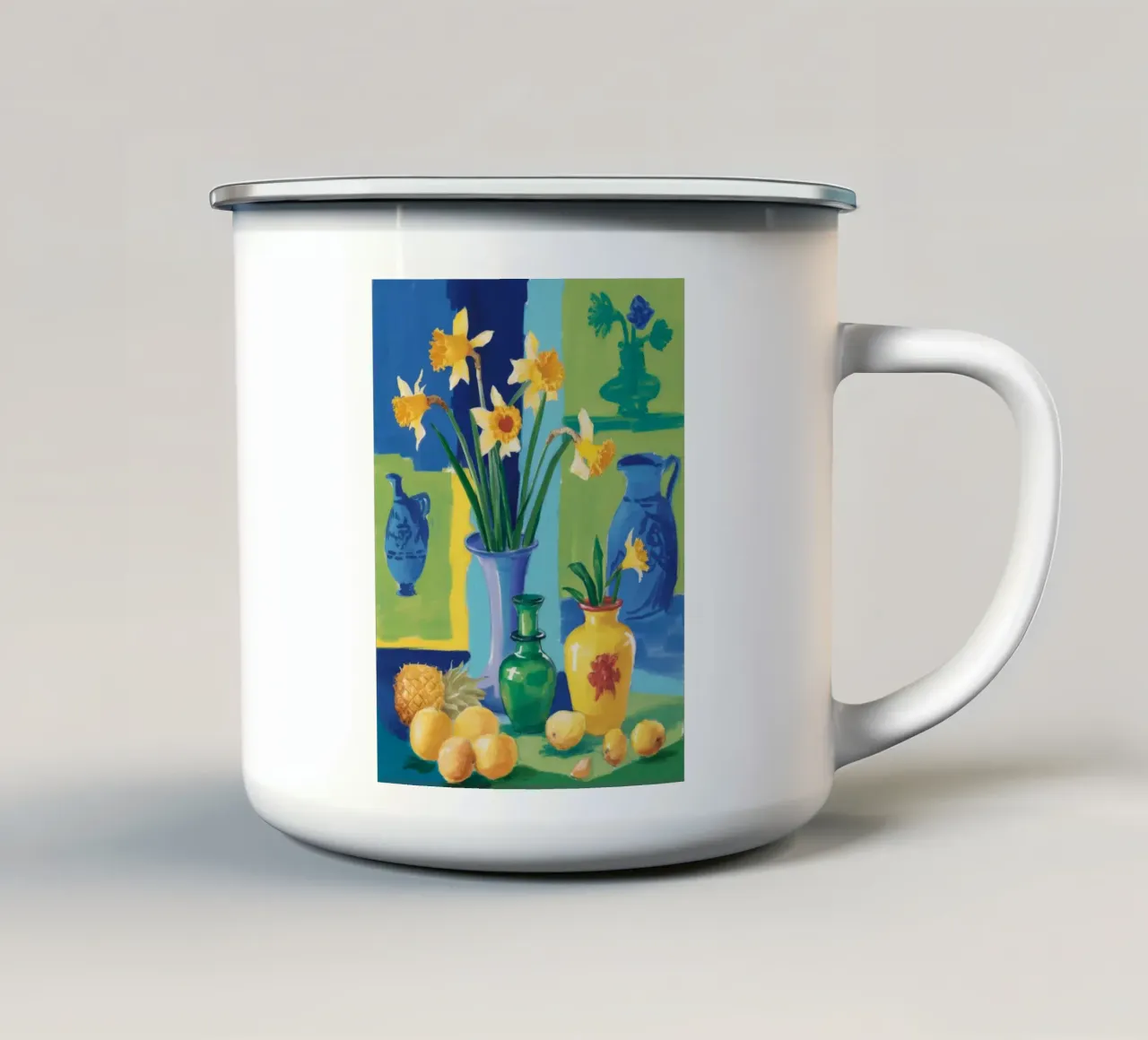 Narcisi al limone tazza in smalto da Pan Denim