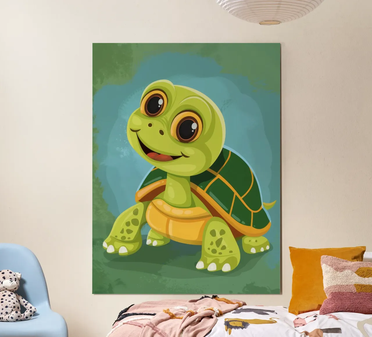 L'esploratore della natura: L'avventura di una tartaruga scatola poster con telaio in plastica da DesignDoodle