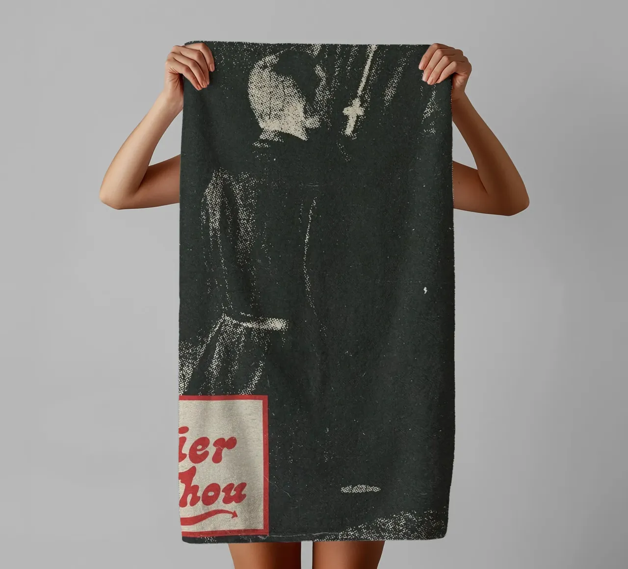 priest cross religious towel by maluniq
