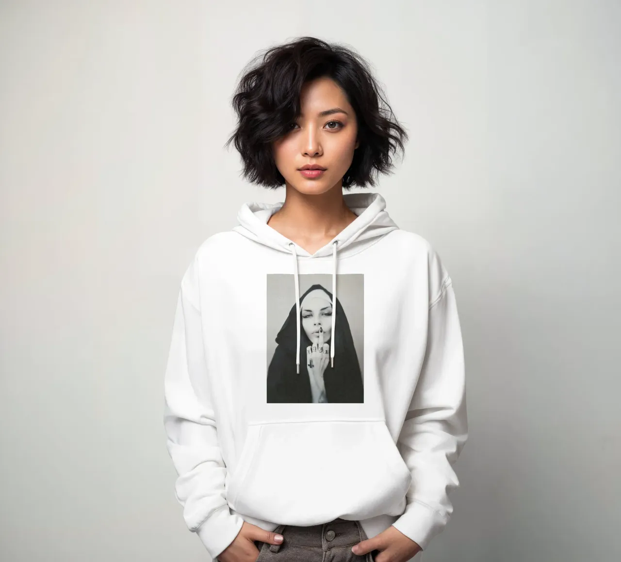 woman black clothing hood hoodie by maluniq