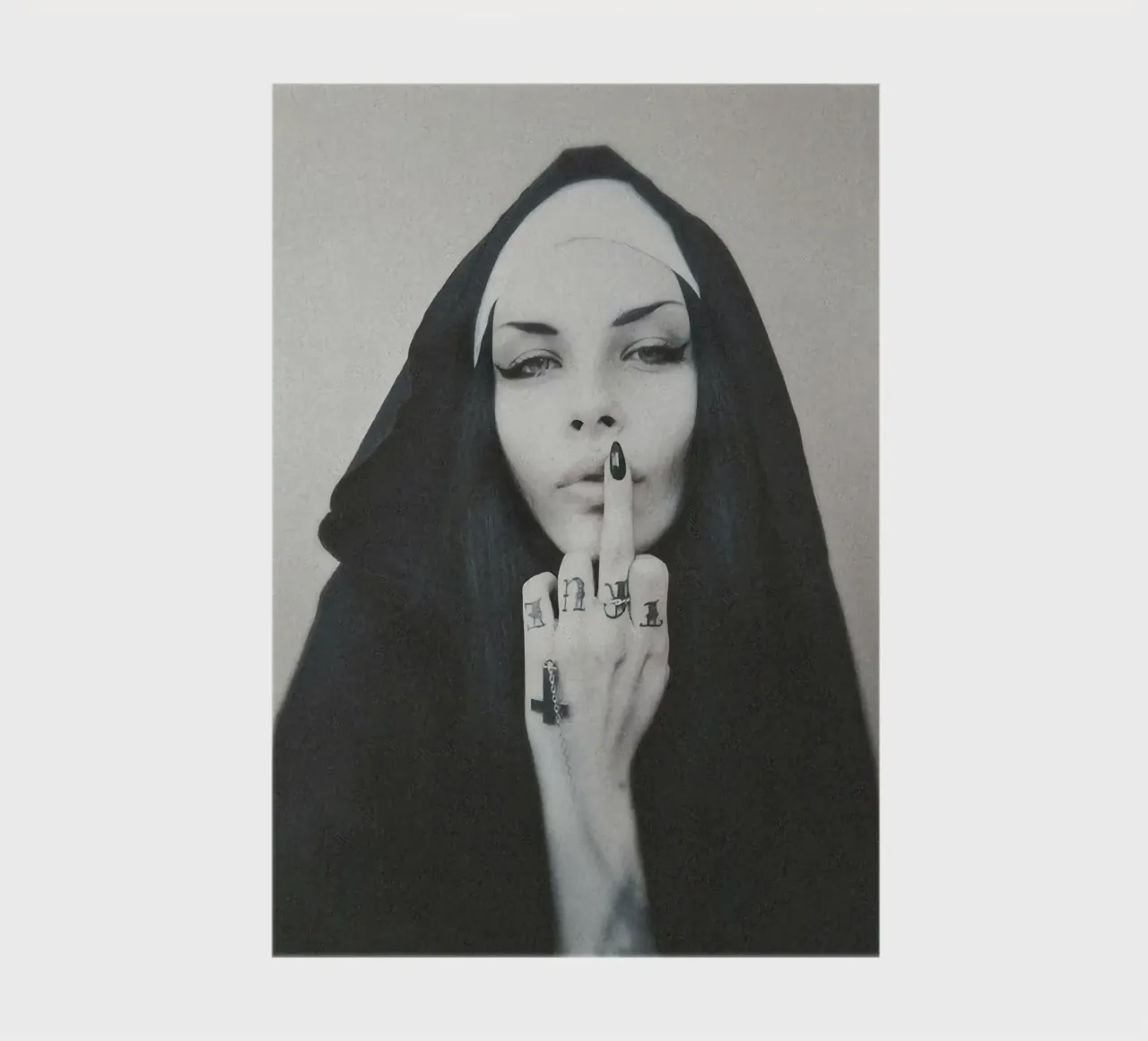 woman black clothing hood notebook by maluniq